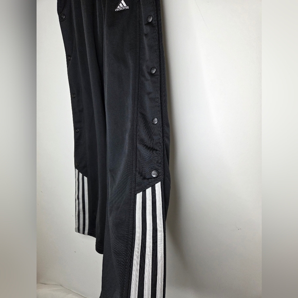 Adidas M 10-12 Kids Black Track Pants with Stripes - Picture 5 of 8